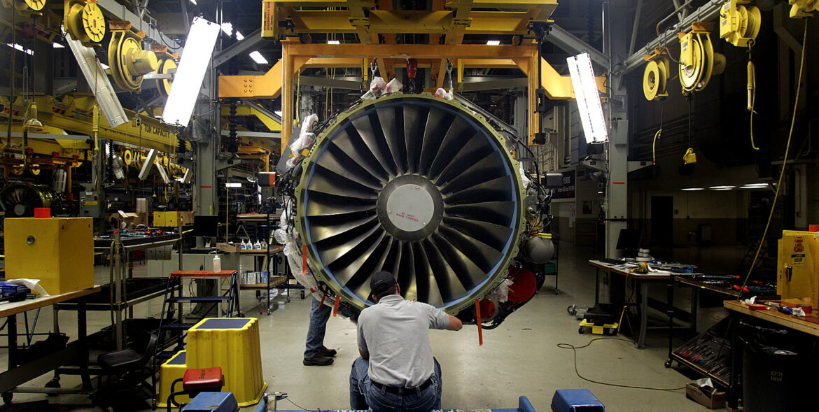 Aviation Assembly & Test Technician assembles a GE